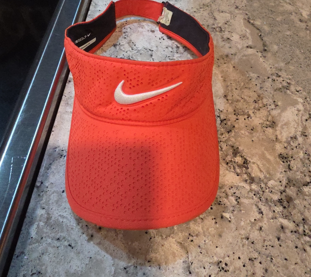 Nike Women's Coral Performance Visor with White Swoosh